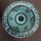 Moroccan Ceramic Lidded Ashtray | Teal Berber Design